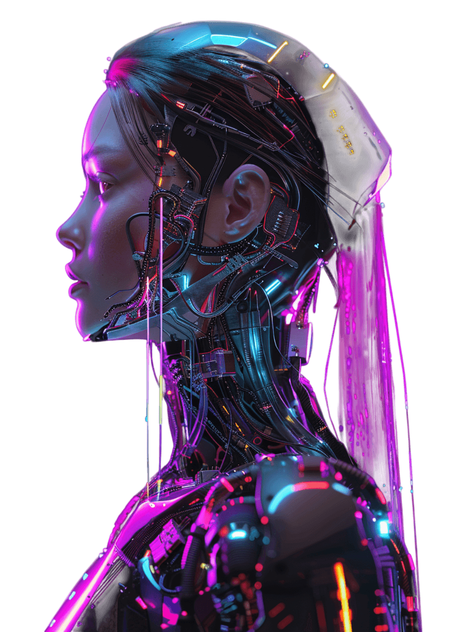 Robot humanoïde futuriste — exécution de projets assistée par IA